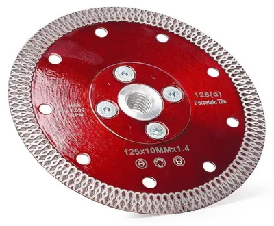 Productafbeelding van Diamantzaagblad 125 mm voor keramische tegels, graniet, marmer | M14-aansluiting | Geschikt voor nat- en droogzaagwerk | Segmenthoogte 10 mm
