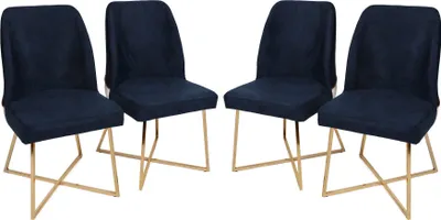 Produktbild von Skye Decor, Madrid 908 V4, Stuhlset (4 Stück), Gold, 100 % METALL, 50 x 49 x 90 cm