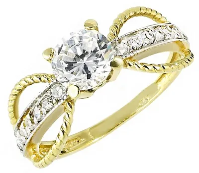 Produktbild von Ring Glare180 Serie aus 14-karätigem Gold mit Zirkonia, 8,6 mm Breite