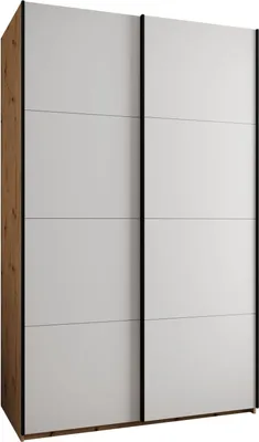 Produktbild von MEBLE KRYSPOL LUX 1 Kleiderschrank - 245,5x150x64cm - Artisan, Weiß, Schwarz