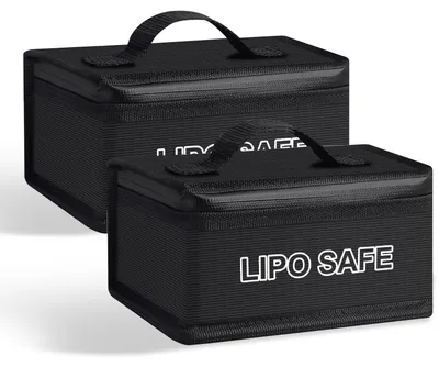 Produktbild von Feuerfeste Dokumentenbox für Batterien, Lipo Safe Bag, feuerfeste Tasche (2 Stück)