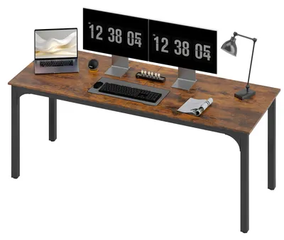 Productafbeelding van HOMCOM bureau, computerbureau, kantoorbureau met industrieel design, stalen frame