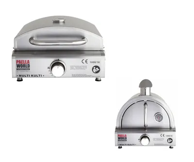Produktbild von All'Grill Multi-Kulti Set 2 mit Pizzabackhaube aus Edelstahl