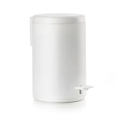 Image de Zone Denmark Corbeille à pédale pour salle de bain 3l Rim Blanc