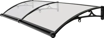 Produktbild von Vordach - Haustür Überdachung - 200 x 60 cm - Aluminiumlegierung - Regen- und schneefest - Für Haustür - Transparent