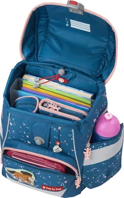 Produktbild von Step by Step Schulranzen-Set 2IN1 PLUS „Wild Horse Ronja“, 9-teilig, blau