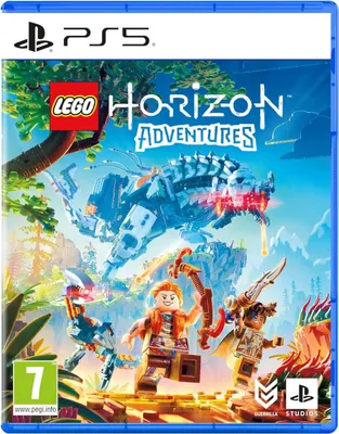 The image shows the front cover of the video game 'LEGO Horizon Adventures' for PlayStation 5.