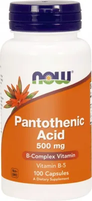 Produktbild von NOW Foods - Pantothensäure, 500 mg, 100 Kapseln
