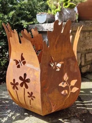 Produktbild von Edelrost Windlicht Schmetterlinge Edelrost Windlicht Schmetterlinge - 45 cm
