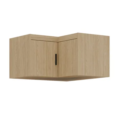 Image de AX LIVING Meuble d'angle Storicos chene huilé 97,8 x 55,0 x 97,8 cm Moderne