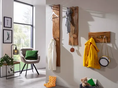 Produktbild von Wandgarderobe Set 3-tlg. 'Forest' Akazie massiv