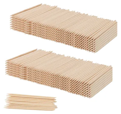 Immagine prodotto di Bastoncini per manicure, 1200 pezzi, arancioni, in legno, con punta doppia, per la cura delle unghie