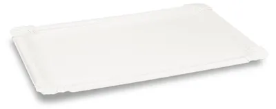 Produktbild von 100x Einweg-Pappteller aus Frischfaser 16 x 22,5 cm fettdicht weiß