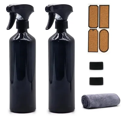 Immagine prodotto di Solidchoice - Set di 2 flaconi spray in vetro nero con ugello regolabile, ideali per la pulizia e il giardinaggio