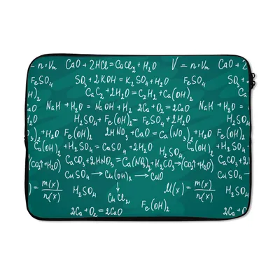 Produktbild von MuchoWow® Laptop Hülle 13 Zoll Chemie - Kreidetafel - Figuren - Muster Laptoptasche - Laptophülle - Sleeve - Rundumschutz