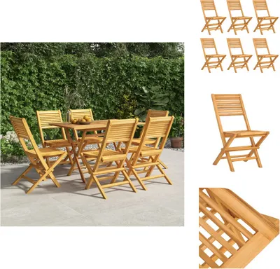Obrázok produktu pre vidaXL Záhradné stoličky 6 ks Skladacie 47x62x90 cm z masívneho teakového dreva - Záhradné stoličky
