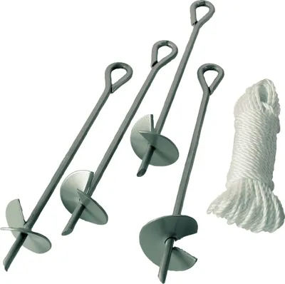 Image de Shelter Logic ancre de tempête en aluminium 38 cm argent 4 pièces