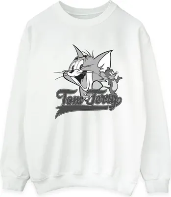 Produktbild von Tom And Jerry - "Greyscale Square" Sweatshirt für Herren BI47082 (XXL) (Weiß)
