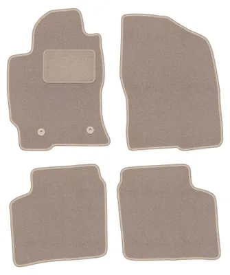 Zdjęcie produktu dla Dywaniki samochodowe welurowe LUX do: Toyota Prius II (2003-2010, hatchback) beżowe, z mocowaniami