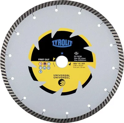Image de Scie Diamant Tyrolit C3r ø230mm Coupe Universelle Rapide Et Durable - Tyrolit
