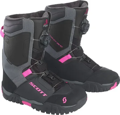Image de Bottes de motoneige pour femmes Scott X-Trax Evo SMB, noires et roses, taille 41