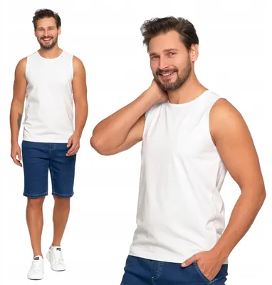 Obrázok produktu pre Pánske tielko Moraj bez rukávov – biele, veľkosť XXL, pohodlné