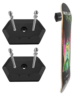 Produktbild von Skateboard Wandhalterung 2 Stück ABS Kunststoff Metall für Deck Display und Lagerung