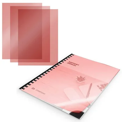 Produktbild von WAYTEX A78241R Transparenter PVC-Einbanddeckel A4 200 my 100 Stück transparent r