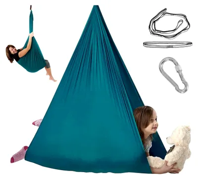 Produktbild von Aerial Yogatuch 150x280 cm, Yogatuch zum Aufhängen, Yoga Hängematte, max. 200 kg, Indoor Schaukel, Nestschaukel