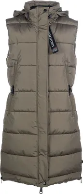 Produktbild von HKM Misty Damen Langweste, wasserabweisend, wattiert, Länge 98 cm, lange Reitschlitze, versteckte Kapuze