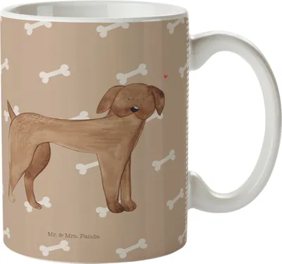 Produktbild von Mr. & Mrs. Panda Plastikbecher Hund Dogge - Hundeglück - Geschenk, Sprüche, Mehrwegbecher, Herz, Trinklernbecher, Hunde, Kindertasse, Pott, Haferl, Deutsche