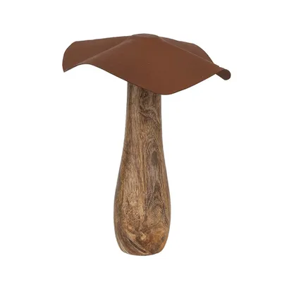 Produktbild von Clayre & Eef Dekoration Pilz Ø 20x25 cm Braun Holz