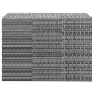 Produktbild von vidaXL Garten-Kissenbox PE Rattan 145x100x103 cm Grau