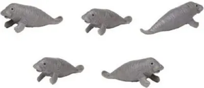 Produktbild von Safari Ltd. - 348122 - Good Luck Minis - Glücksminis - Seekühe 5 Stück, ca. 3,5cm