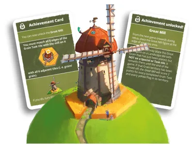 Immagine prodotto di Dorfromantik  Il gioco da tavolo: Great Mill [Mini-espansione] (Edizione inglese)