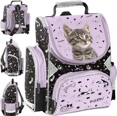 Produktbild von PASO Schulranzen für Mädchen mit Katzenmotiv