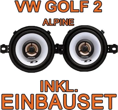 Produktbild von Amaturenbrett Alpine SXE 0825 Koax Lautsprecher für VW Golf 2 - justSOUND