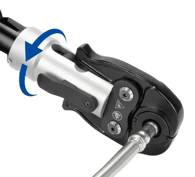 Obrázek produktu pro Hydraulické krimpovací kleště, konstrukce šetřící námahu, vyměnitelné matrice, pro kabely o průměrech 16, 20, 25, 26, 32 mm