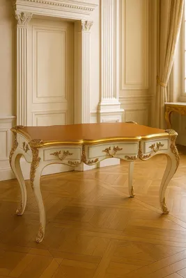 Image de Casa Padrino Secrétaire baroque avec 3 tiroirs blanc / or / marron - Meubles de bureau baroques