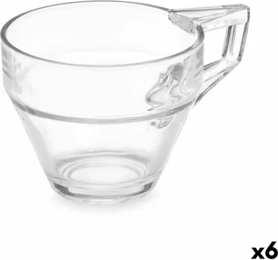 Obrázek produktu pro Šálek na kávu a čaj Vivalto ZLQ02/BHA6 Transparentní sklo 199 ml (6 kusů)
