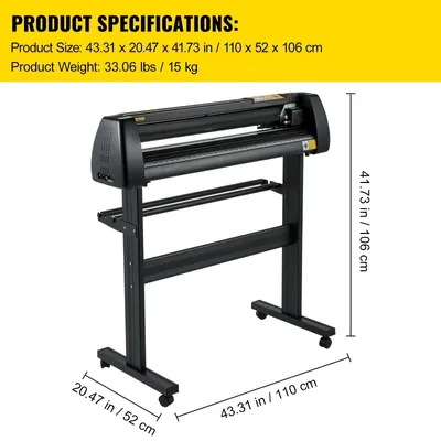 Immagine prodotto di Plotter da taglio per vinile da 34 pollici - Taglierina per vinile - Macchina da taglio - Plotter - Taglierina per adesivi - Alta precisione, 0,01 mm
