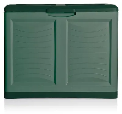 Image de Tout-en-un - Conteneur en plastique 200lt. Conteneur extérieur résistant à l'eau et aux UV. Couleur verte. Fabriqué en Italie