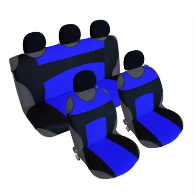 Produktbild von CSC302S - Sitzbezug Set T-Shirt-Design Schwarz-Blau