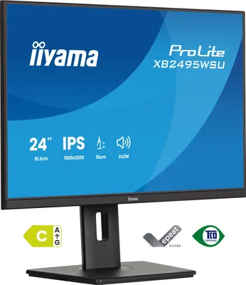 Obrázok produktu pre iiyama ProLite XB2495WSU-B1, 61,2 cm (24.1"), 1920 x 1200 px, WUXGA, LCD, 4 ms, Čierna