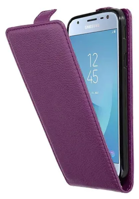 Immagine prodotto di Cadorabo custodia protettiva per Samsung Galaxy J3 2017 custodia in viola flip case custodia per cellulare cover in ecopelle