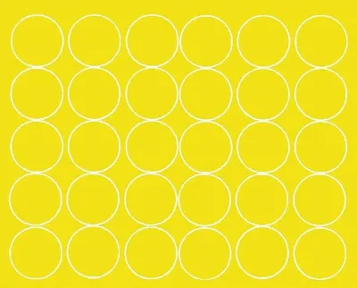 Immagine prodotto di Adesivi rotondi, diametro 8 cm, 30 pezzi, giallo brillante