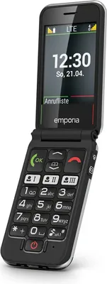 Produktbild von Emporia emporiaJOY-LTE, Klappgehäuse, Single SIM, 7,11 cm (2.8"), 2 MP, 1300 mAh, Schwarz