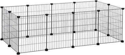 Produktbild von Hoppa! | Verstellbarer Haustierzaun | Schwarz | Metall