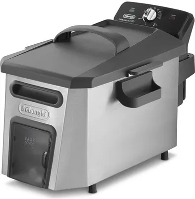 Produktbild von Fritteuse, DeLonghi FamilyFry F44510CZ, Semi-professionell, 1kg Frittiergut, 3.5L Ölkapazität, Edelstahlbehälter