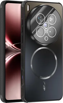Image de Coque magnétique pour Vivo X200 Ultra, coque mate PC+TPU avec protection des lentilles, coque résistante aux chocs avec dissipation de la chaleur Noir